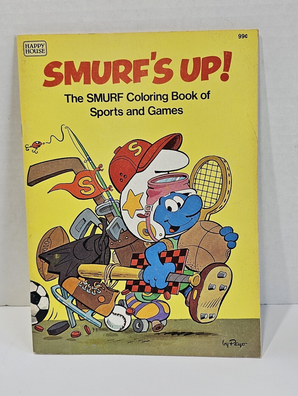 VTG 1982 Smurfs Up Coloring Book NEW
